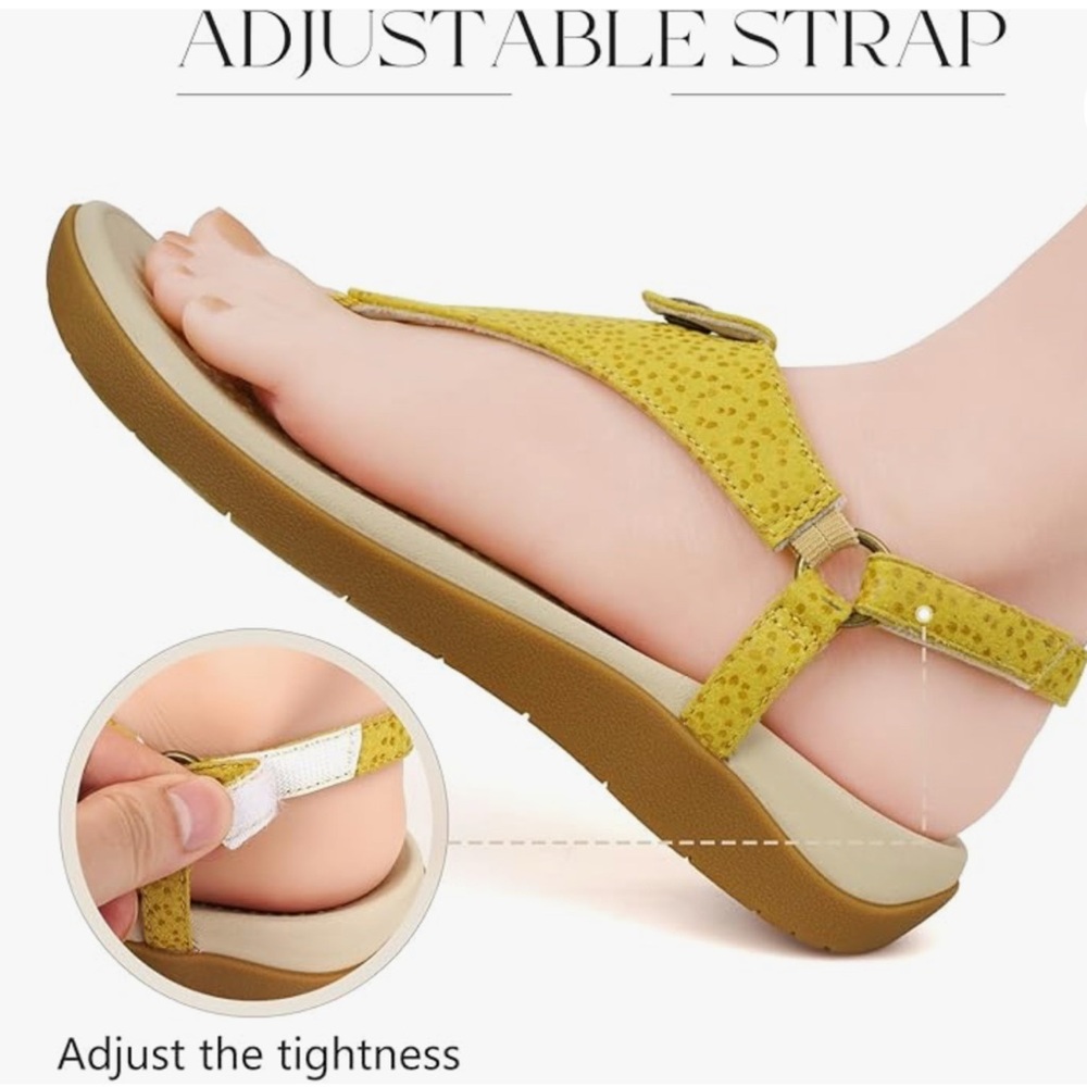 🆕ERGOfoot Orthopedic Sandals , Adjustable Thong Arch Support for Standing